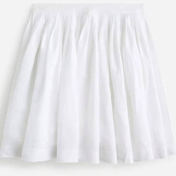 NWT J Crew Linen White Pleated Mini Skirt size 8 — Brand New!! - Picture 2 of 6